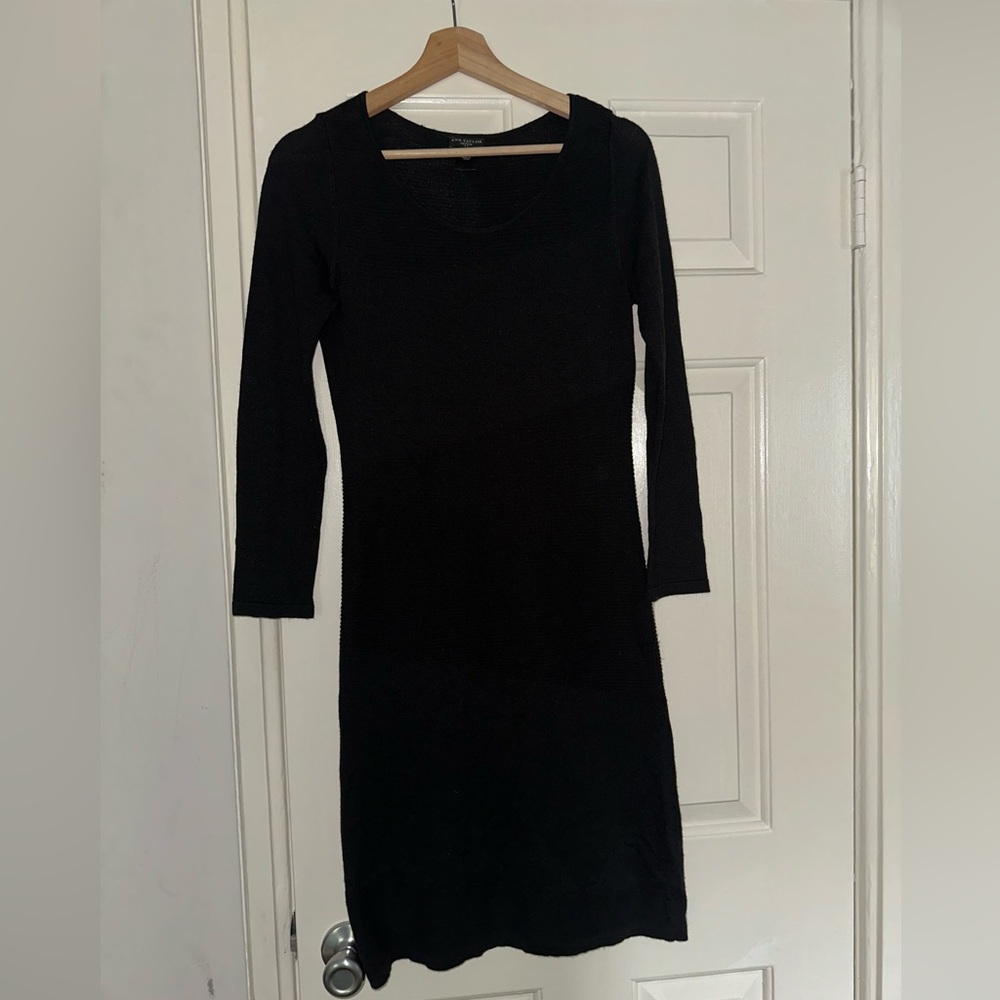 Ann Taylor Black Sweater Dress. Size SP.